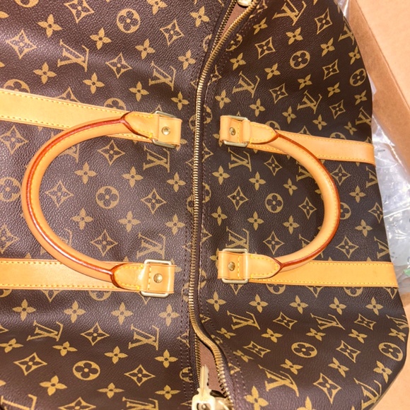 Louis Vuitton Keepall 50 Bandouliere Duffle Brown Canvas/Leather - Picture 7 of 9